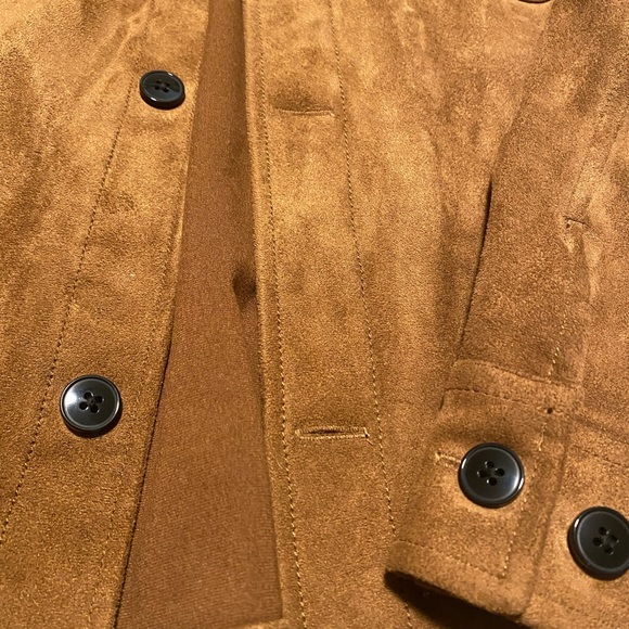 MENS brown faux suede H&M shirt jacket - Picture 4 of 6